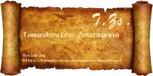 Tamaskovics Zsuzsanna névjegykártya